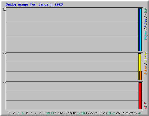 Daily usage for January 2026