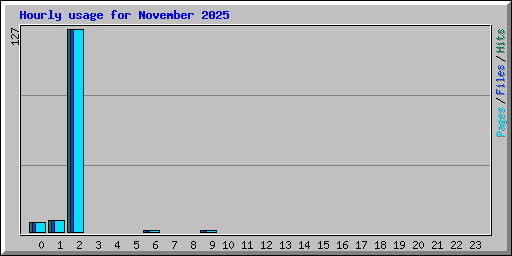 Hourly usage for November 2025