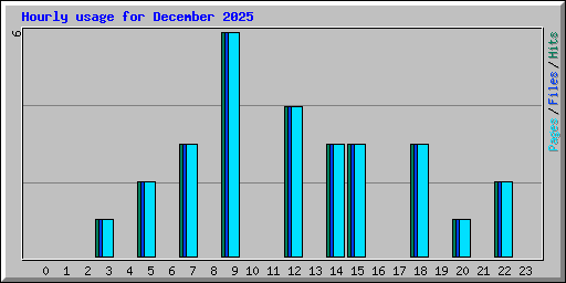 Hourly usage for December 2025
