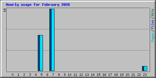 Hourly usage for February 2026